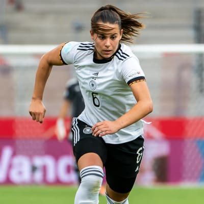 Lena Oberdorf i tyska landslaget.