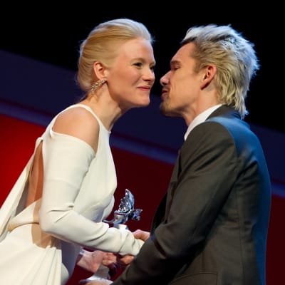 Laura Birn och Ethan Hawke på Berlinale-festivalen 2013.