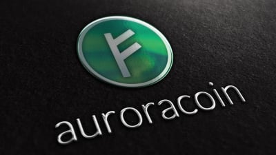 Isländsk cybervaluta auroracoin, logga