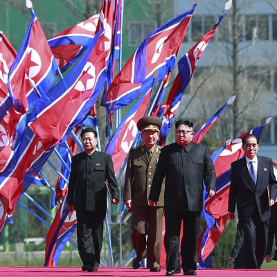 Kim Jong-un i Pyongyang, Nordkorea. 