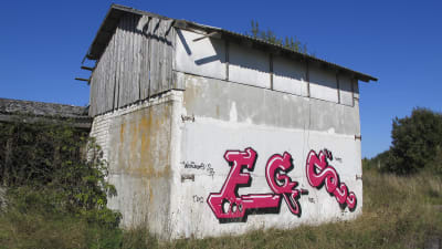Graffiti av Egs i Lettland. 