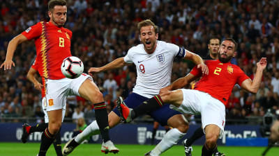England mot Spanien.