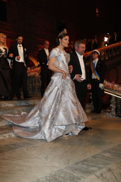 Kronprinsessan Victoria på Nobelfesten 2016.
