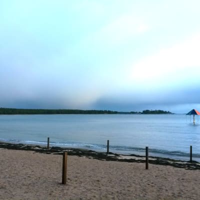 En badstrand.