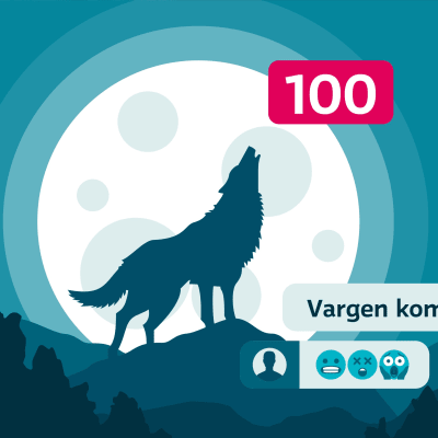 illustration för varggrupp på Facebook