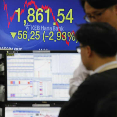 Börsen i Sydkorea sjönk 2,98 procent den 11 februari 2016.