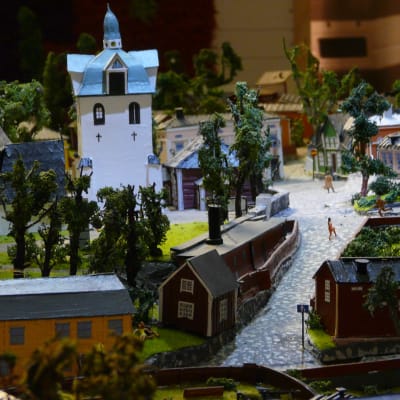 Miniatyr av gamla stan i Borgå
