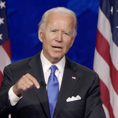 Joe Biden demokraattien puoluekokouksessa 20.8.2020.