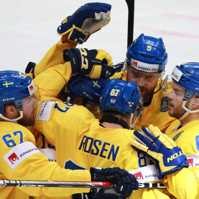 Sveriges ishockeyherrar firar mål, maj 2016.