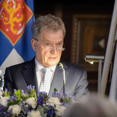 President Sauli Niinistö i Helsingfors den 7 november 2016.