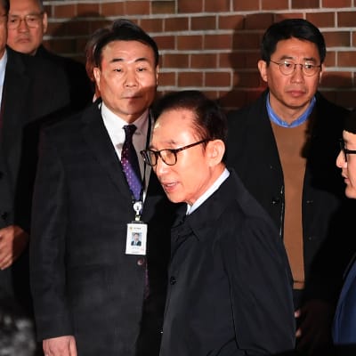 Ex-president Lee Myung- Bak greps förra månaden i väntan på rättegång