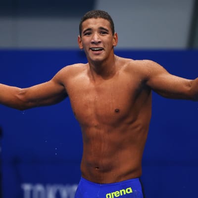 Ahmed Hafnaoui tuulettaa.