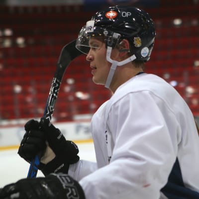 Kasper Björkqvist på Lejonens träningar, april 2018.