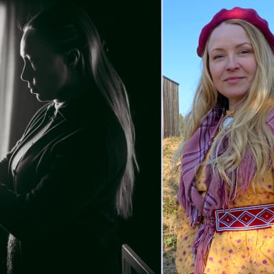 Jeʼvida elokuva ja elokuvaohjaaja Katja Gauriloff. Takana siintää saamelaiskulttuurikeskus Sajos. 