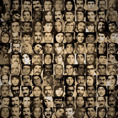 Bilder på offer för massavrättningarna i Iran