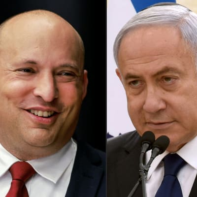 Naftali Bennett och Benjamin Netanyahu 