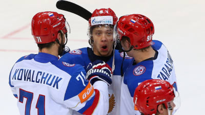 Ilja Kovaltjuk, Artemi Panarin och Vladimir Tarasenko, VM 2015.