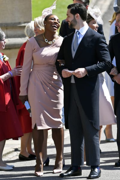Den amerikanska tennisspelare Serena Williams och hennes man  Alexis Ohanian 