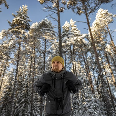 Ari-Pekka Auvinen ihailee Sanginjoella metsää