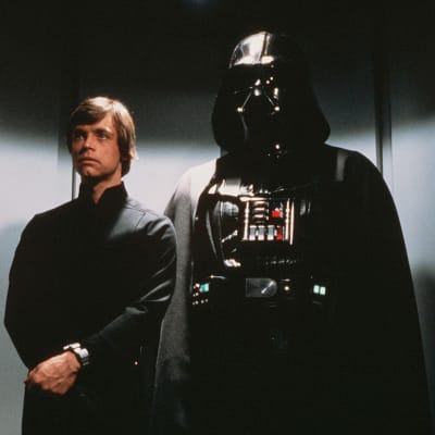 Luke Skywalker och Darth Vader i Star Wars. 