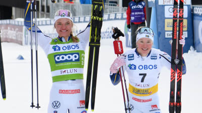 Tvåan Annamarija Lampic, segraren Linn Svahn och trean Jonna Sundling.
