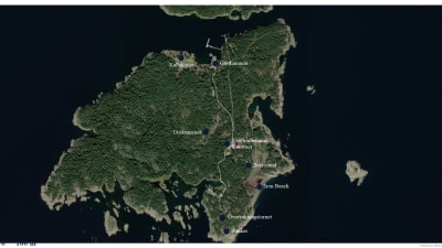 Satellitbild över Jussarö. 