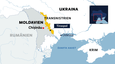 Moldavien, Transnistrien på kartan.