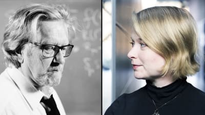 Fyysikko Kari Enqvist ja teologi Karolina Kouvola.