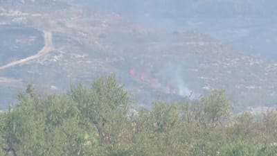 Skogsbrand i Spanien.