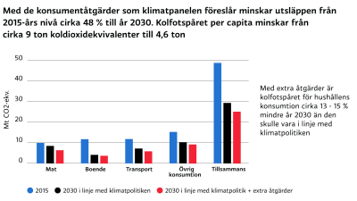 Graf över Finlands konsumenters koldioxidutsläpp