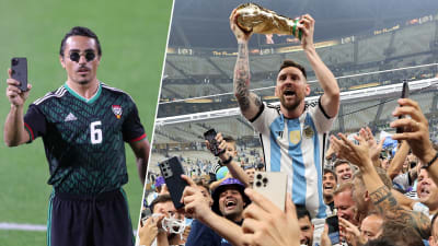 Nusret Gokce och Lionel Messi.