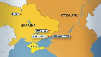 Karta över städer i Ukraina