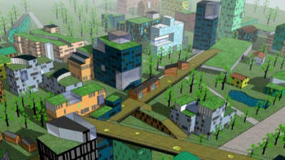 En virtuell stadsmiljö