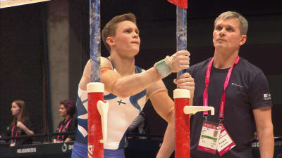 Oskar Kirmes och Mati Kirmes under VM i Glasgow 2015