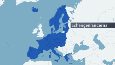 Karta över Schegenländerna