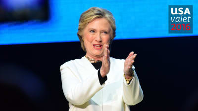 Hillary Clinton i Philadelphia den 5 november 2016.