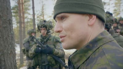 Militär personal i fält