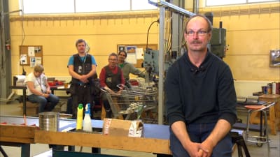 Roland Grankulla med sina arbetskamrater