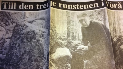 Uno Forss med Anundstenen.