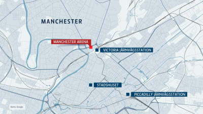 En karta på Manchester.