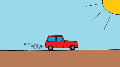 A picture of a car in paint
