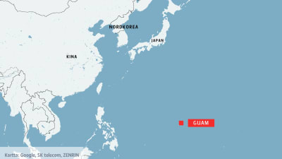 karta där Guam är utmärkt.
