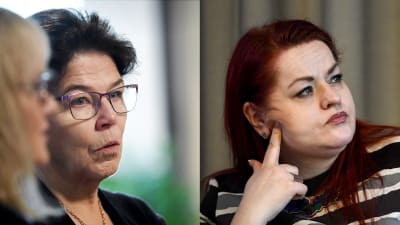 SuPers ordförande Silja Paavola och Tehys ordförande Millariikka Rytkönen. 