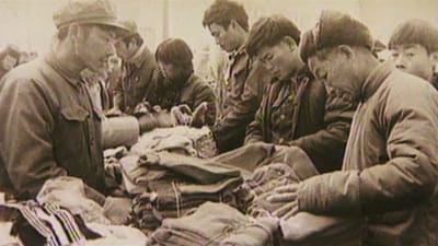 Gatuhandel i slutet av 1970-talet i Yiwu i Kina.
