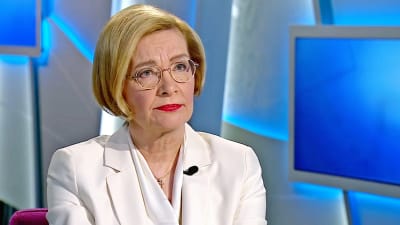 Riksdagens talman Paula Risikko (Saml) i Yles morgonettan.