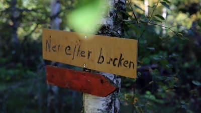 kyltti luontopolulle korsäsin kaivosalueella