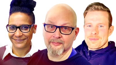 Kuvassa vasemmalta oikealle: Lina Paavilainen, Timo Hämäläinen ja Santeri Nieminen.