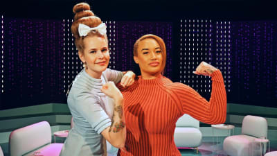 Ina Mikkola ja Endia Pattersson Tilipäivän studiossa