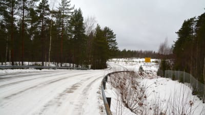 Svartbäcksvägen på Sköldvikområdet i Borgå