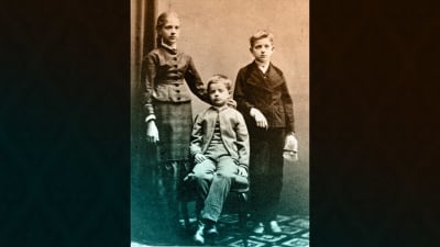 Linda, Janne ja Christian Sibelius noin vuonna 1876.